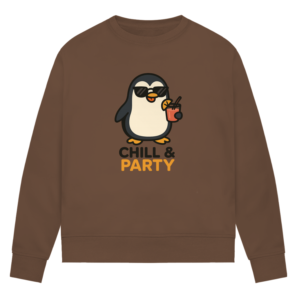 Chill & Party - Damen Premium Bio Sweatshirt