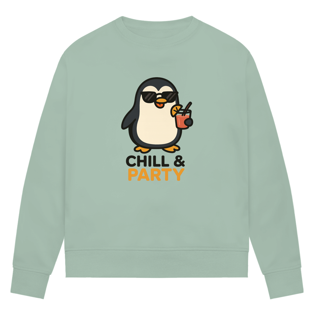 Chill & Party - Damen Premium Bio Sweatshirt
