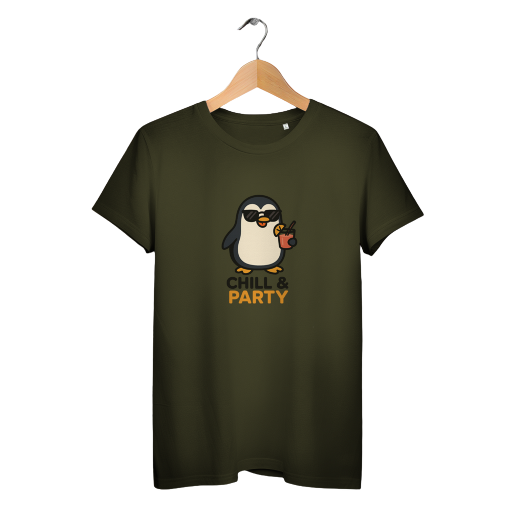 Chill & Party - Damen Premium Bio T-Shirt