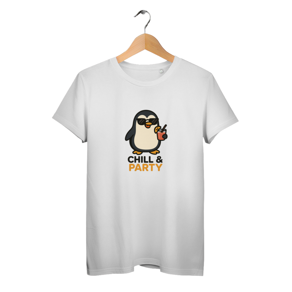 Chill & Party - Damen Premium Bio T-Shirt