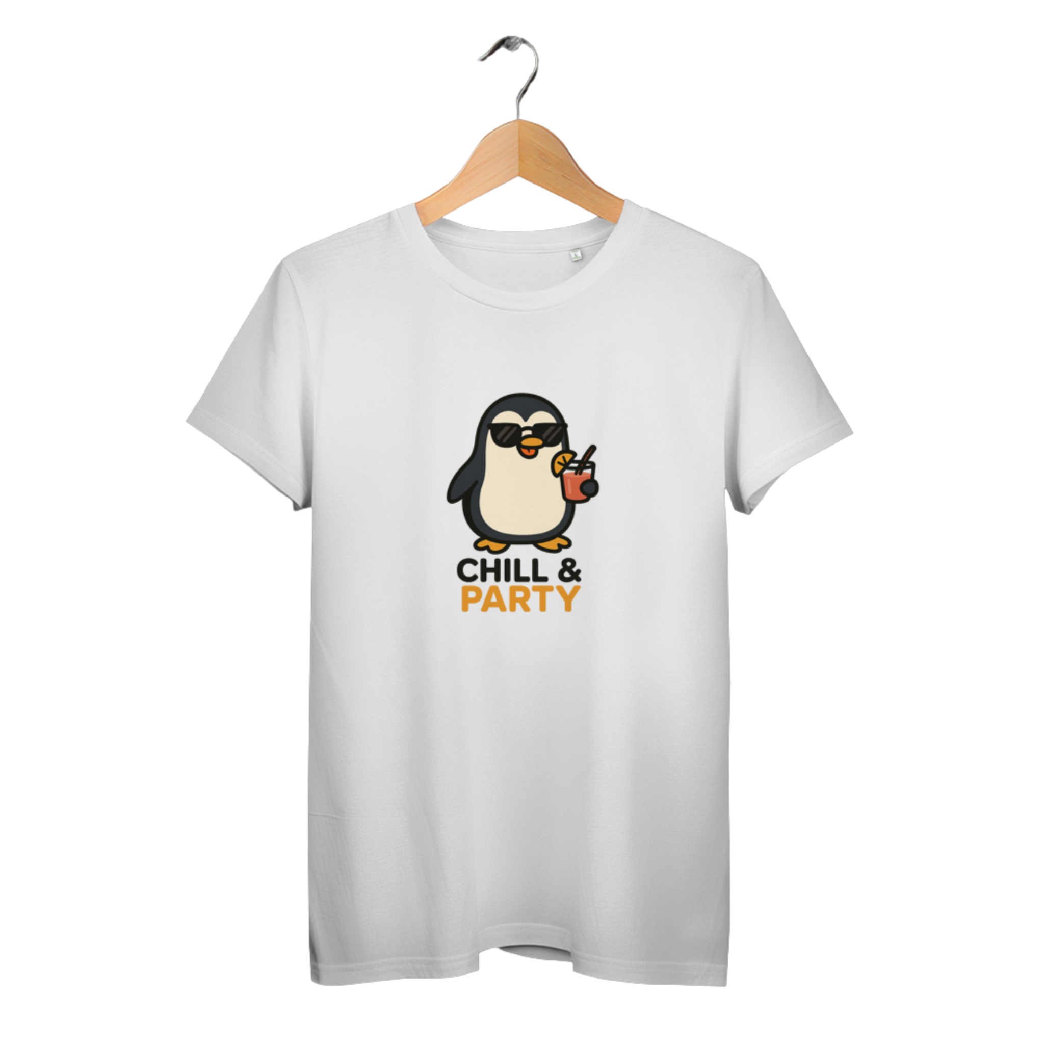 Chill & Party - Damen Premium Bio T-Shirt
