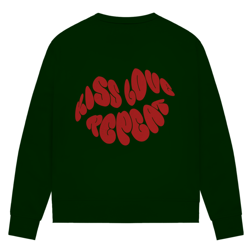 Kiss Love Repeat - Damen Premium Bio Sweatshirt