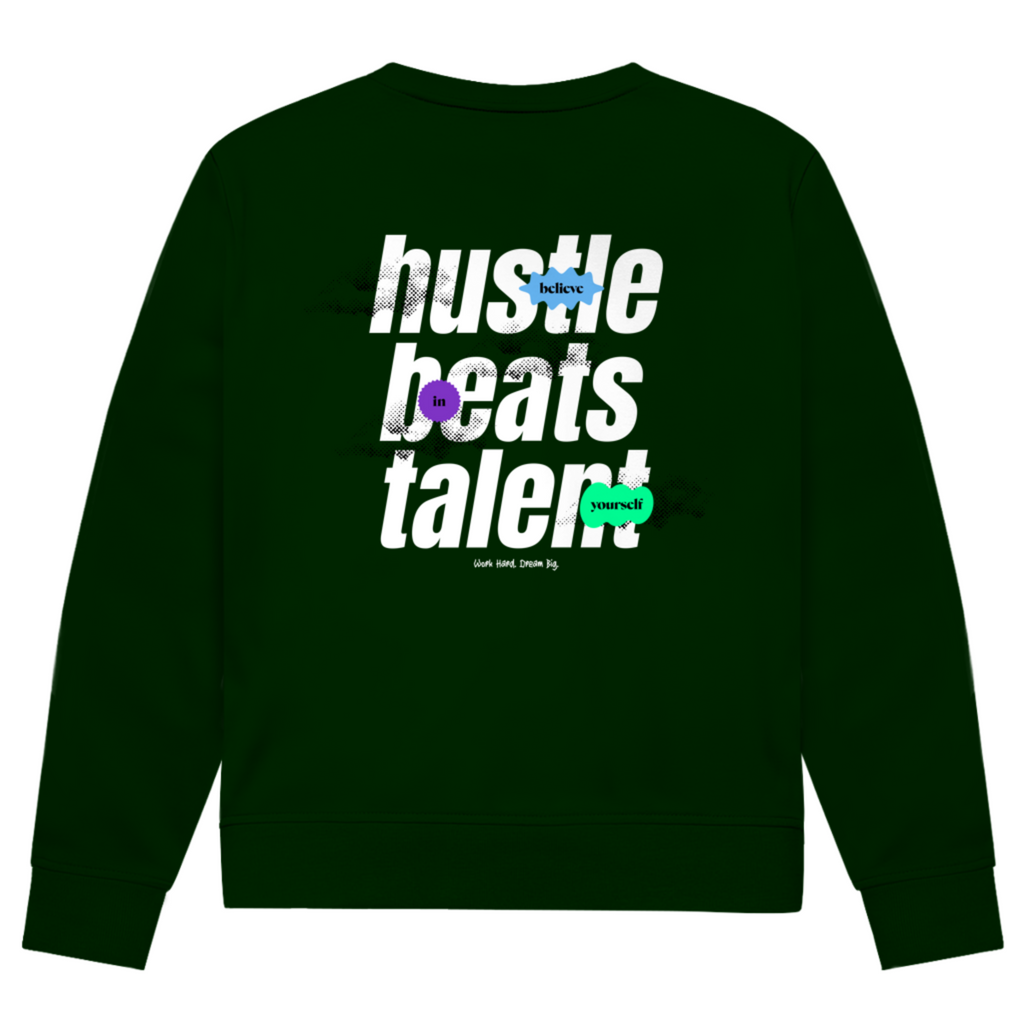 Hustle beats Talent - Herren Premium Bio Sweatshirt