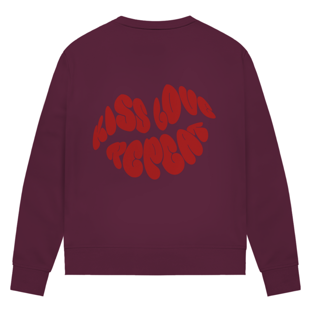Kiss Love Repeat - Damen Premium Bio Sweatshirt
