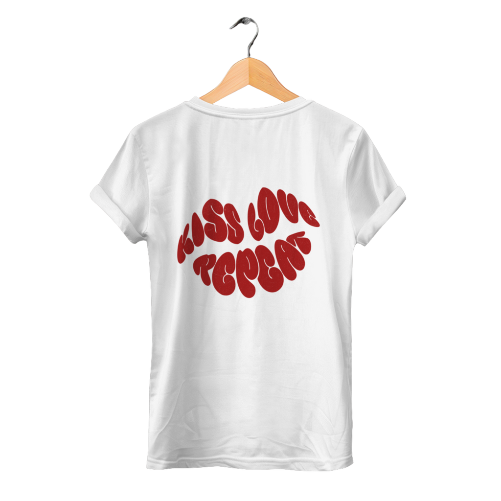 Kiss Love Repeat - Damen Premium Bio T-Shirt