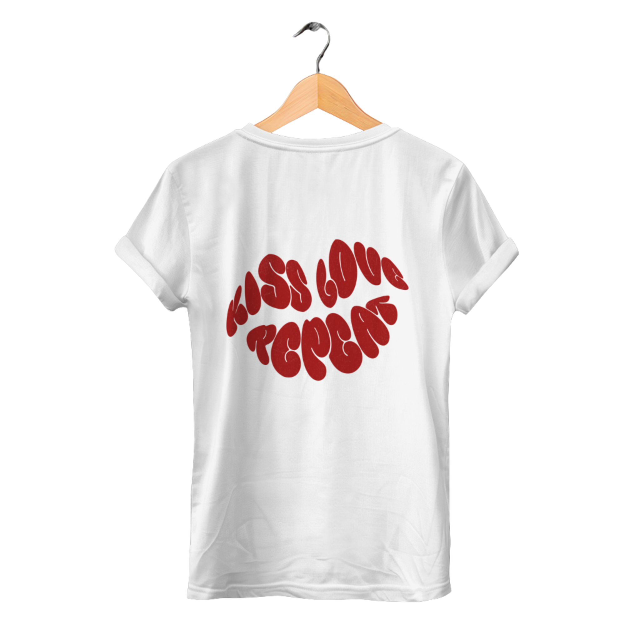 Kiss Love Repeat - Damen Premium Bio T-Shirt