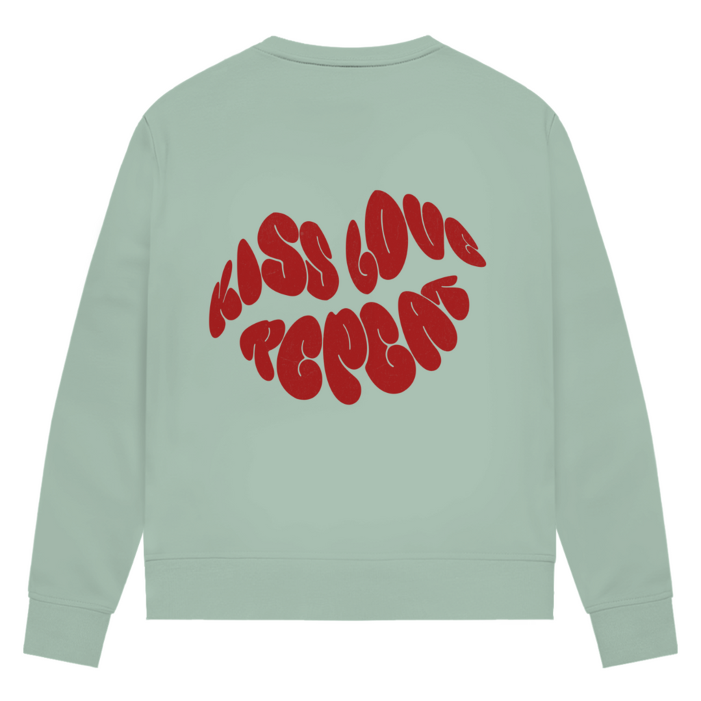 Kiss Love Repeat - Damen Premium Bio Sweatshirt