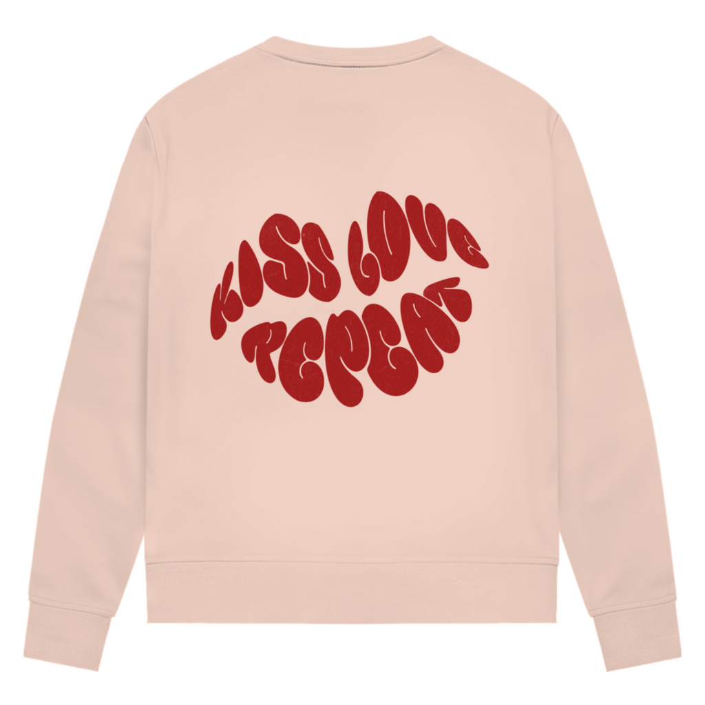 Kiss Love Repeat - Damen Premium Bio Sweatshirt